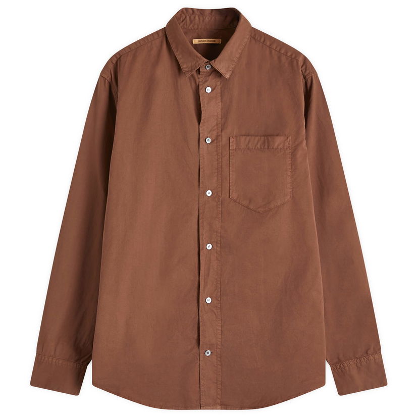Košulja WOOD WOOD Shirt Long Sleeve Nico Smeđa | 30250225-2546