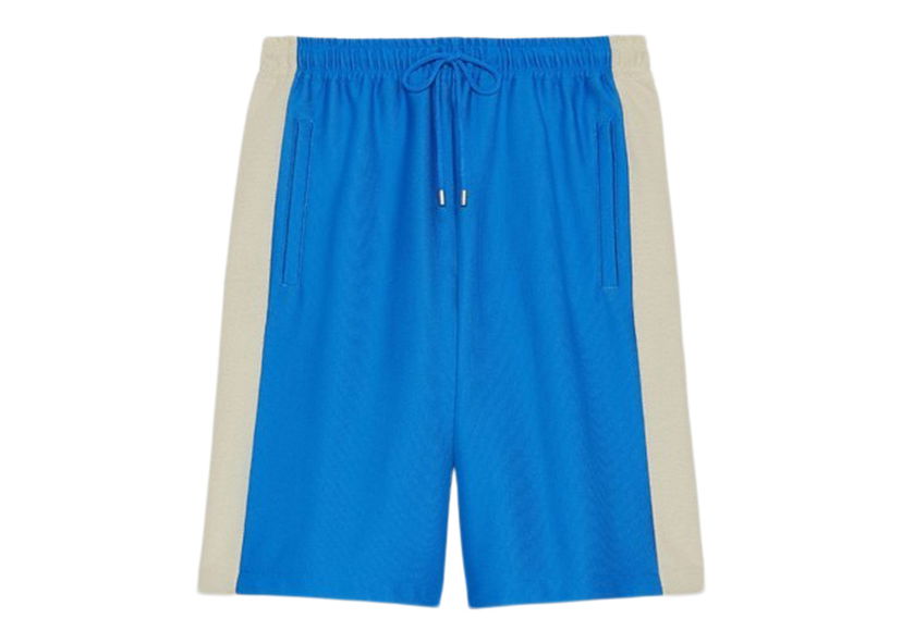 Kratke hlače Gucci The North Face x Nylon Shorts Blue Plava | 676596 XJDWQ 4759