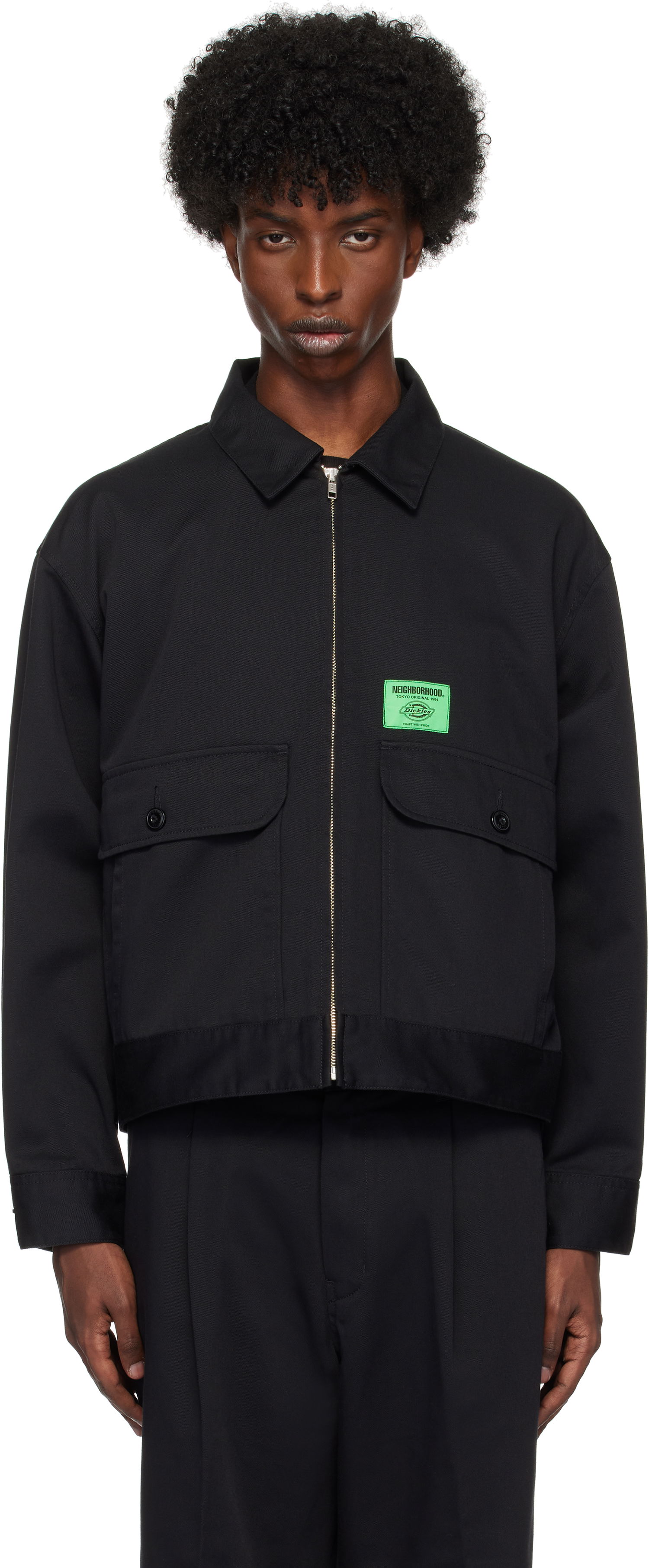 Jakna Neighborhood Edition Zip Work Jacket Crna | 242VFDKN-JKM01, 0