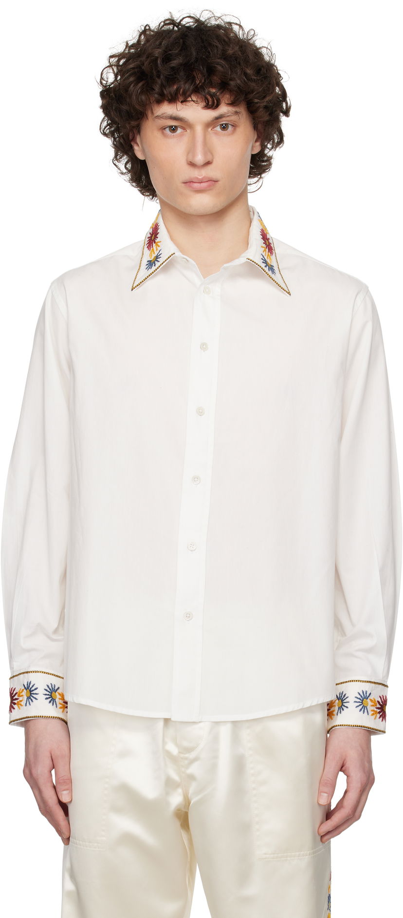 Košulja Bode Bode Candyfloss Embroidered Shirt Bijela | MRS25SH003