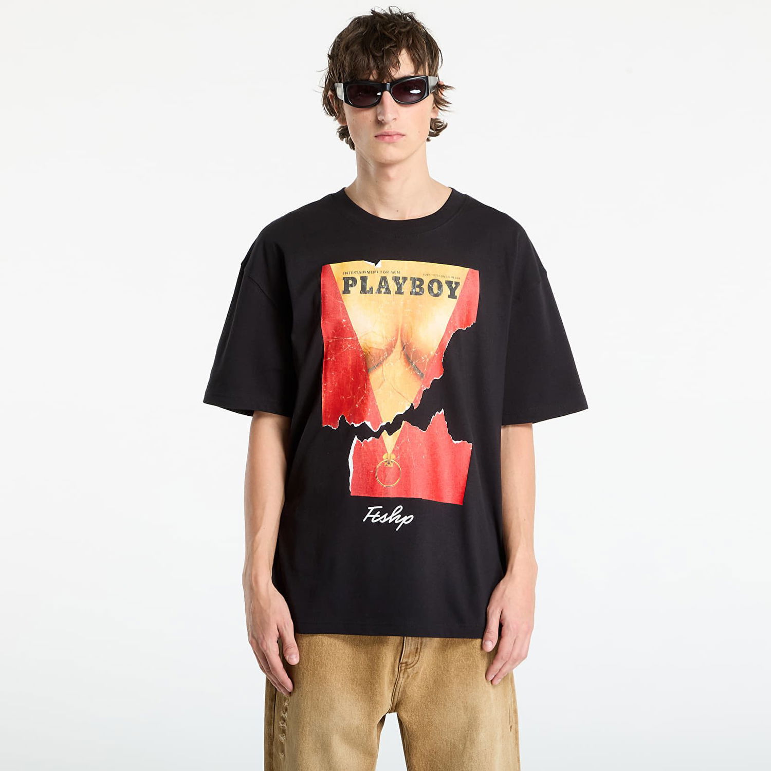 Majica kratkih rukava Footshop Playboy x FTSHP Cover Tee 1973/7 UNISEX Black Crna | FTSHP_523, 0