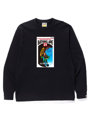 Majica kratkih rukava BAPE Bathing Ape 21st Century L/S Tee Crna | 1J30-111-015
