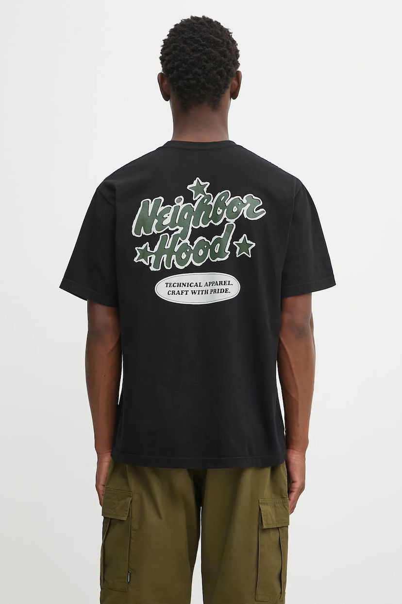 Majica kratkih rukava Neighborhood NEIGHBORHOOD NH. TEE SS-12 Print T-Shirt Crna | 251PCNH.ST12