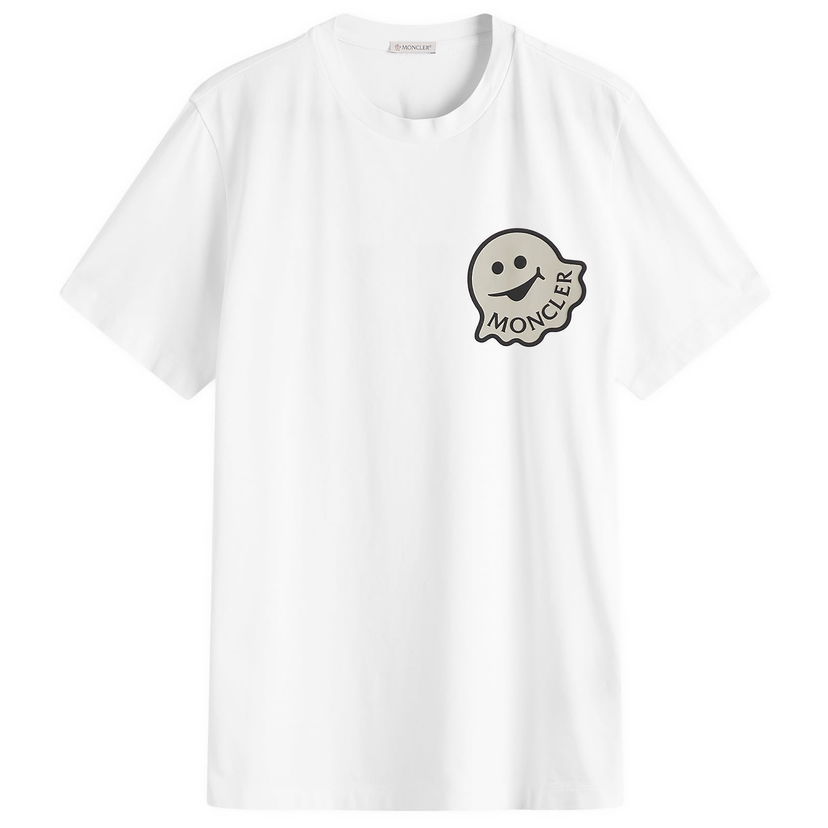 Majica kratkih rukava Moncler Men's Cotton Jersey Ghost Logo T-Shirt Size Large Moncler Bijela | 8C000-18-89AJS-00A
