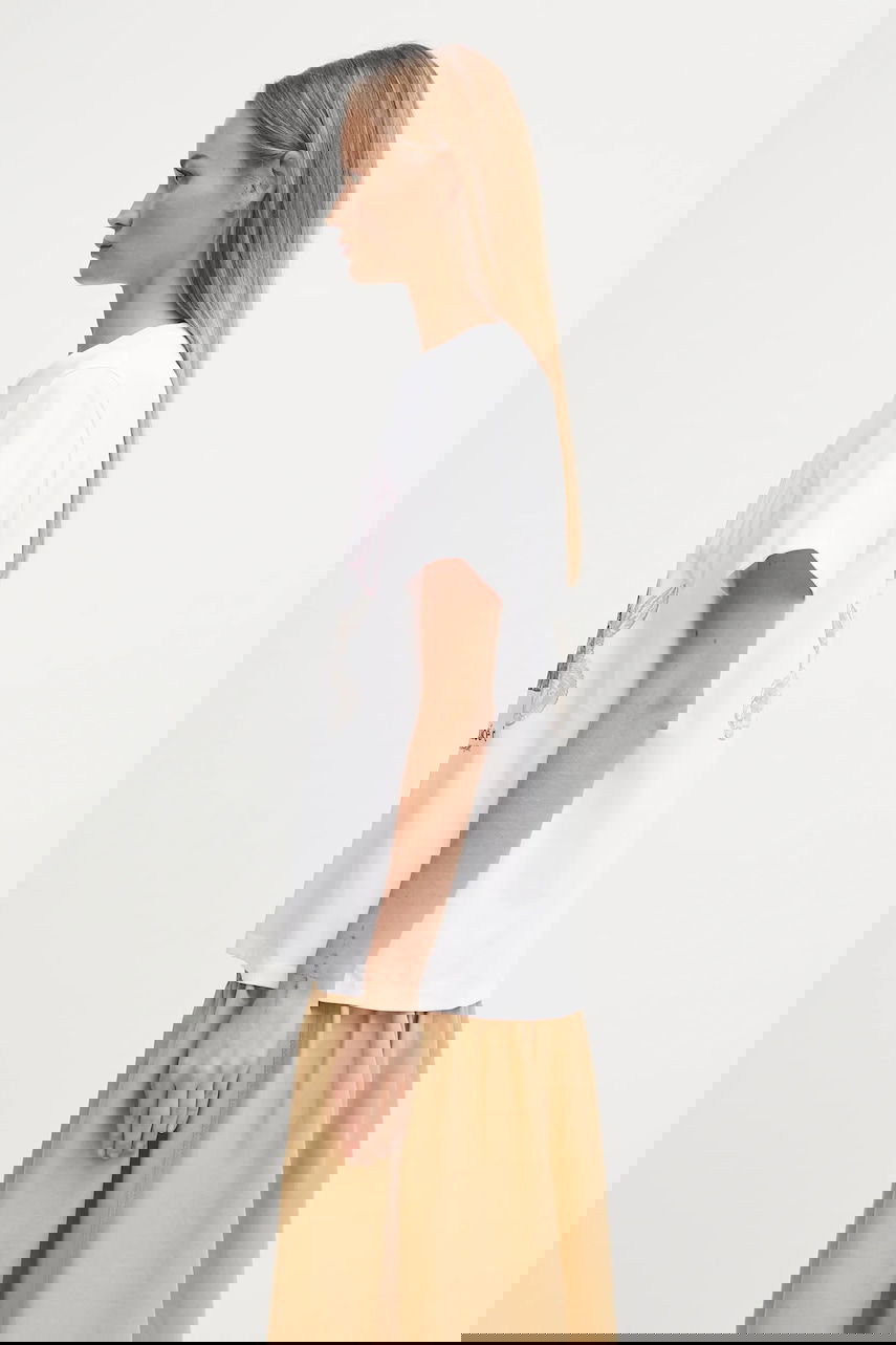 Majica kratkih rukava GANNI GANNI Basic Cotton Jersey Animals Relaxed T-Shirt Bijela | T4376, 1