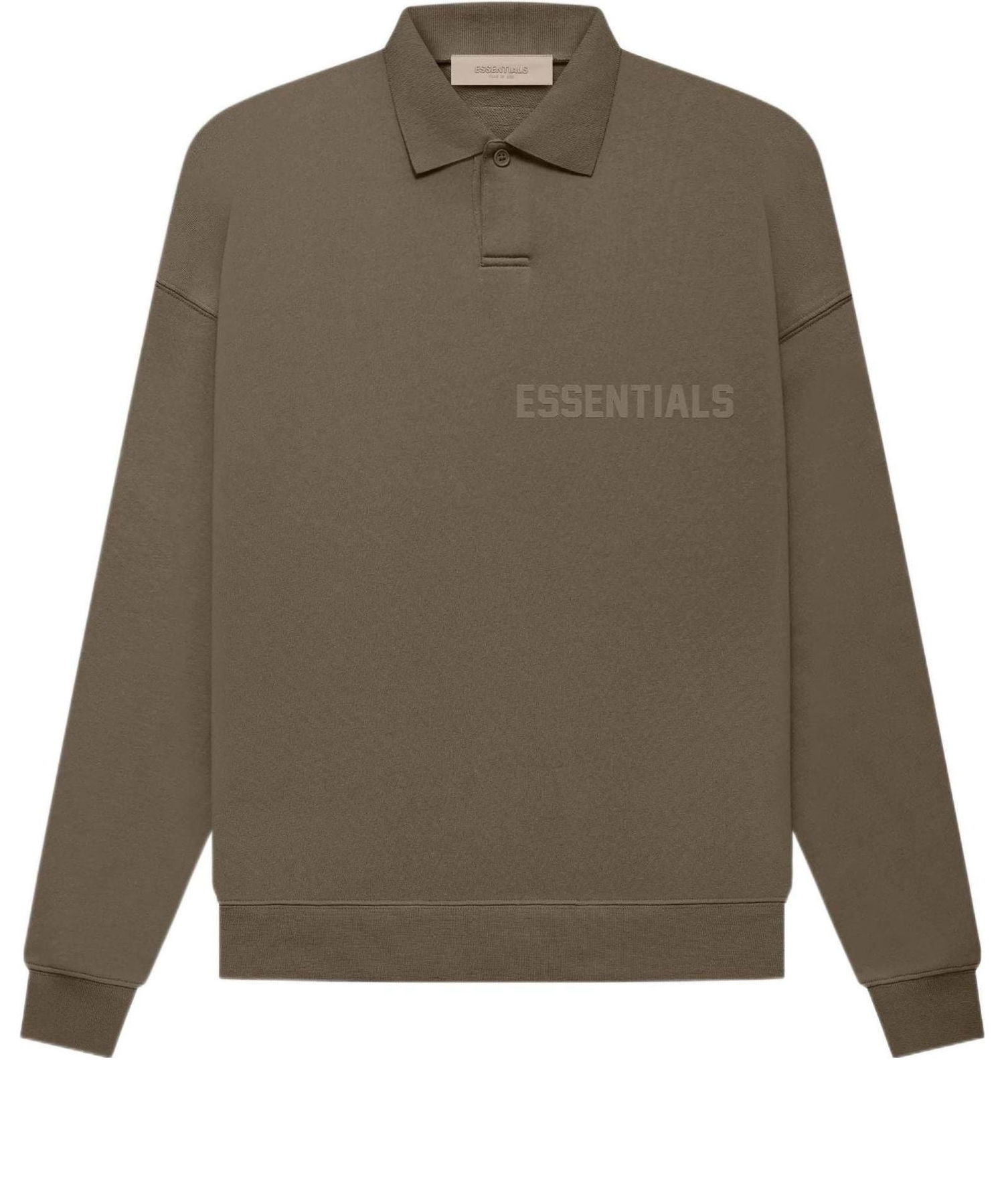 Džemper Fear of God Essentials Long Sleeve Polo Shirt Smeđa | FOG-FW22-673, 0