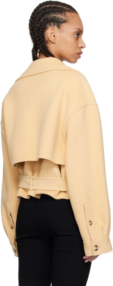 Jakna Nanushka Nanushka Ticia Fringed Double Wool Jacket Bež | NW25RSJK10005, 2