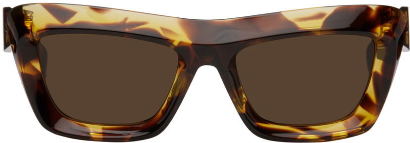 Sunčane naočale Bottega Veneta Scoop Squared Acetate Sunglasses Smeđa | BV1283S