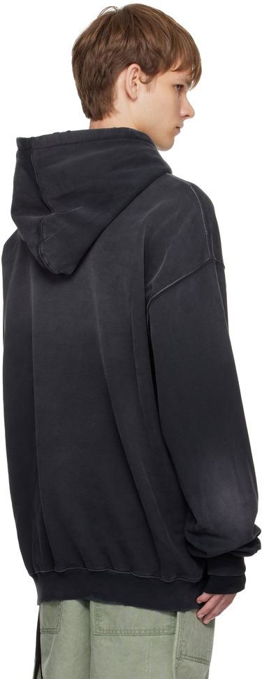 Dukserice Ann Demeulemeester Ann Demeulemeester Ollie High-Comfort Hoodie with Printed Patches Crna | B0013214-FA639-098, 2