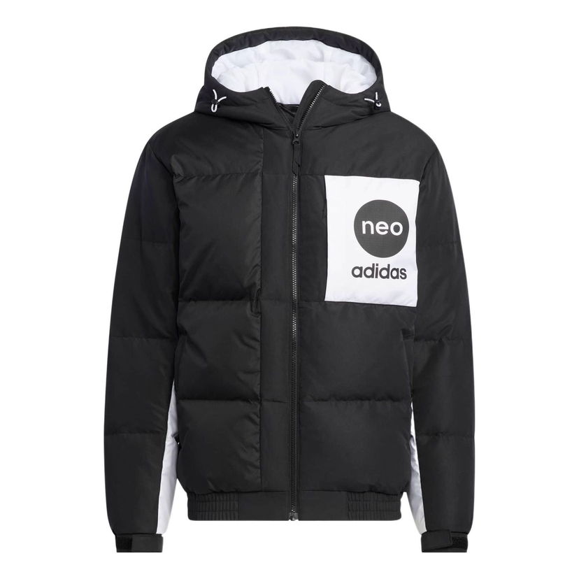 Pernata jakna adidas Originals Neo Vbe Logo Puffer Jacket Crna | HM6171
