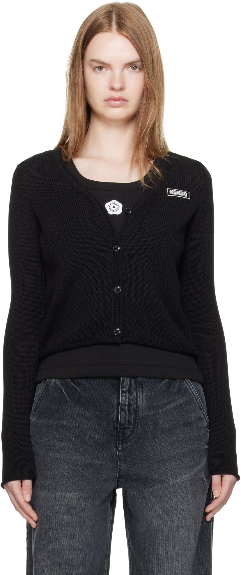 Džemper KENZO Kenzo Paris 'KENZO City' Cardigan Crna | FF62CA7113BC