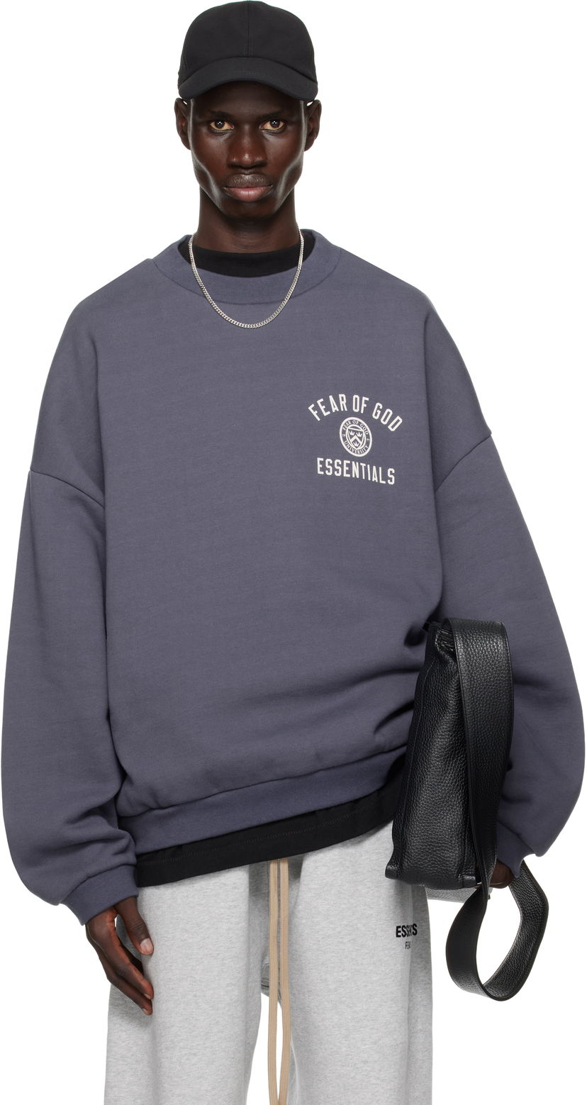 Dukserice Fear of God Fear of God ESSENTIALS Fleece Crewneck Sweatshirt Tamnoplava | 192HO246264F