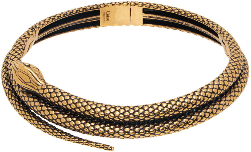 Ogrlica CHLOÉ Snake Gold Choker Metalik | CHC24WFO71CB7