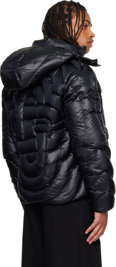 Pernata jakna Casablanca Monogram Quilted Nylon Down Puffer Jacket Crna | M-AW25-OT-140-01, 2