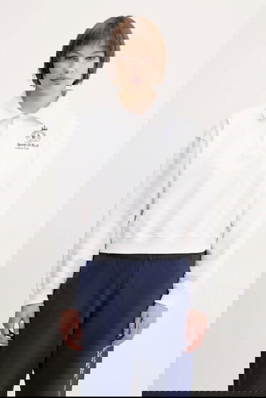 Dukserice Sporty & Rich Sporty & Rich Crown Country Embroidered Cropped Polo Bijela | ST072612202WH01, 0