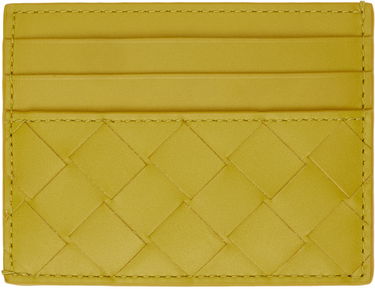 Novčanik Bottega Veneta Intrecciato Card Holder Žuta | 635057-VCPQ3, 1