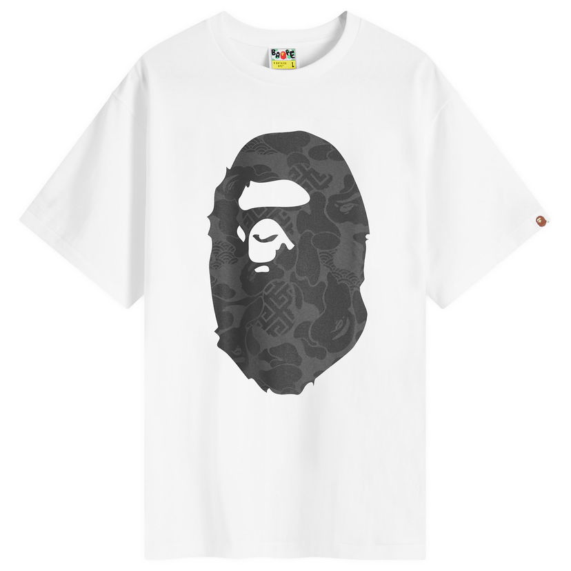 Majica kratkih rukava BAPE A Bathing Ape Men's Asia Camo Big Ape Head T-Shirt in White, Size Large | END. Clothing Bijela | 001TEK201001M-WHT