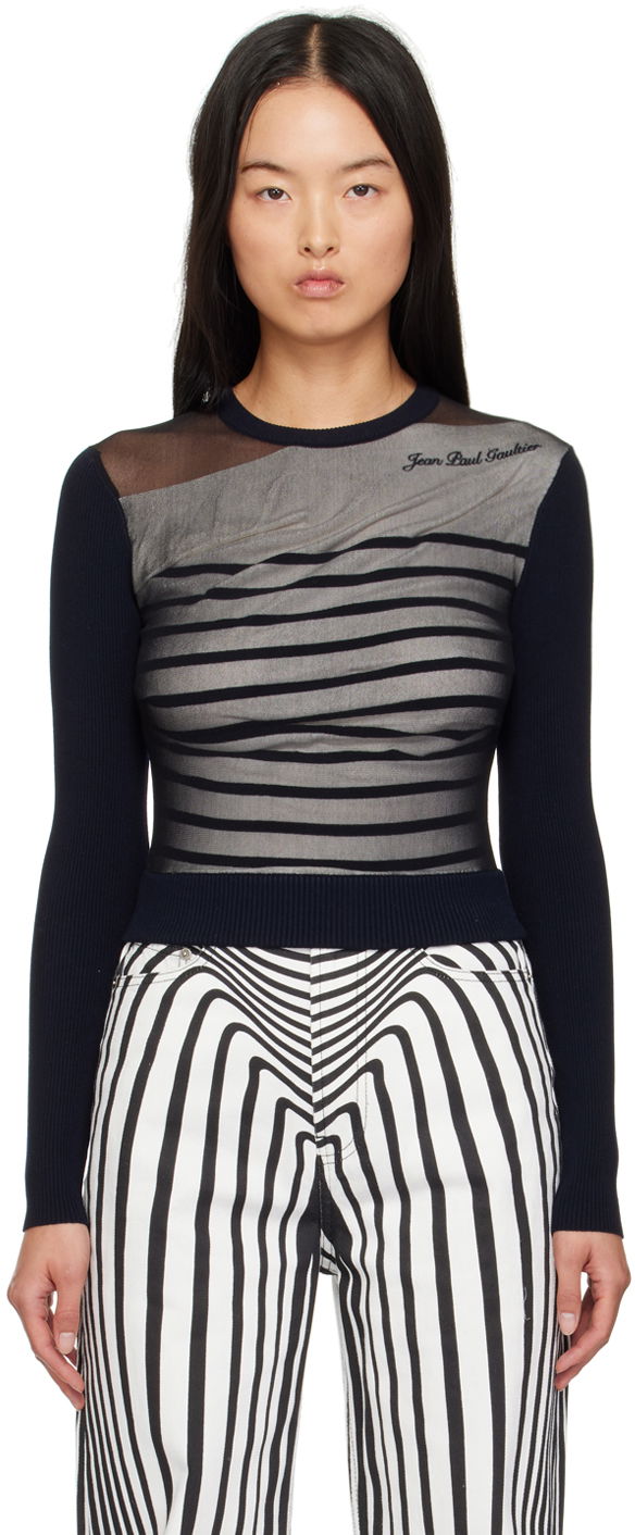Majica kratkih rukava Jean Paul Gaultier Striped T-Shirt Tamnoplava | 24/30-F-PL067B-M064-590100