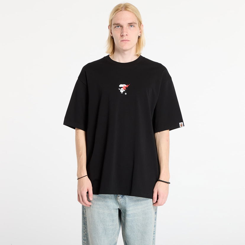 Majica kratkih rukava BAPE Bape Sta Ape Face Relaxed Fit Tee Crna | 001TEL801321MBLK