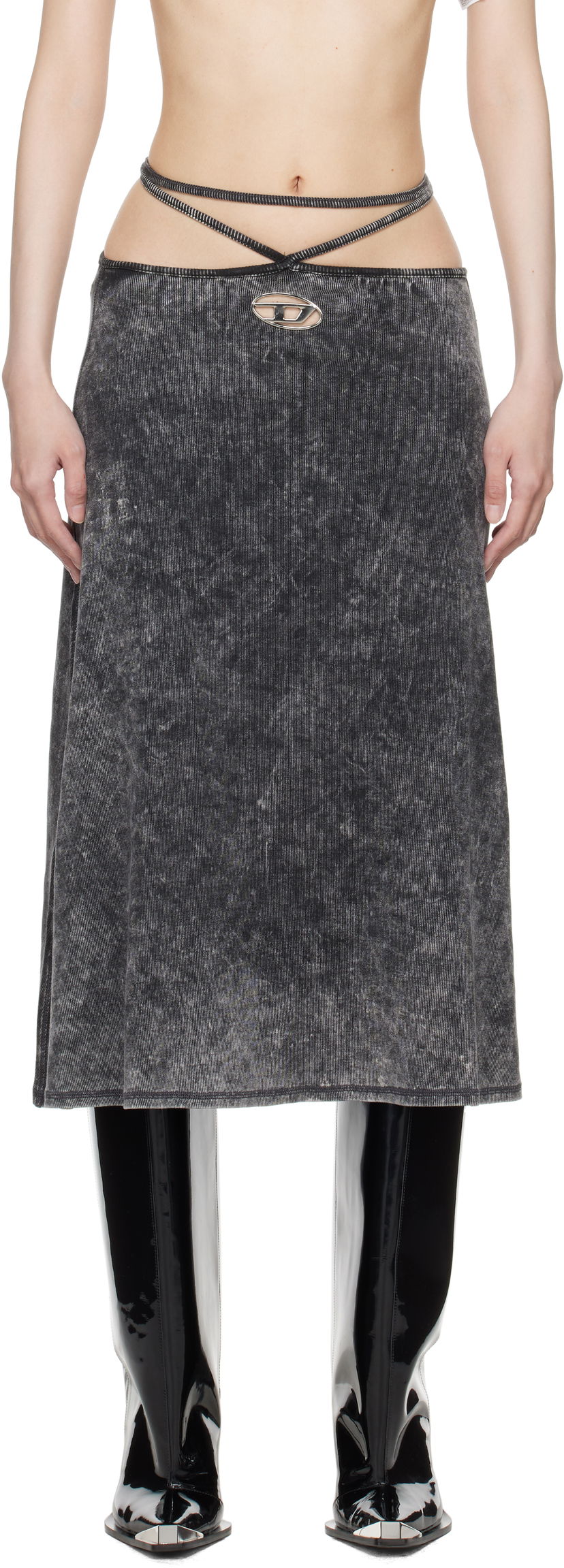 Suknja Diesel O-Rossi Midi Skirt Crna | A14422 0KHAS O-ROSSI JUPE