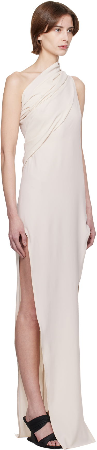 Haljina Rick Owens Rick Owens Hollywood Athena Arrowhead One-Shoulder Maxi Dress Crna | RP01E7509 CC, 4