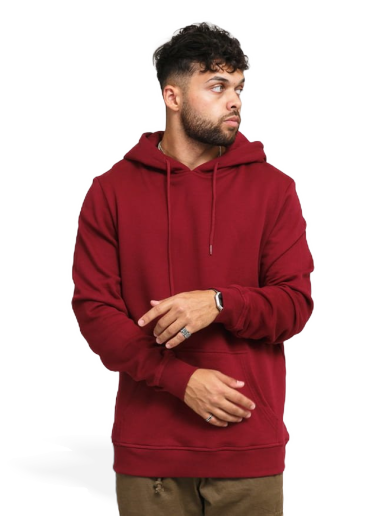 Dukserice Urban Classics Organic Basic Hoody Tamnocrvena | TB3086 vínová