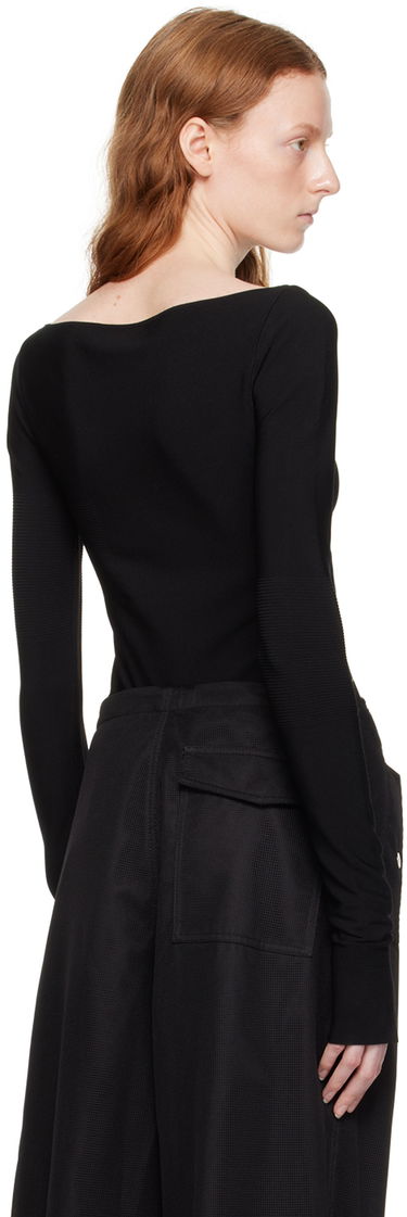 Majica kratkih rukava Dion Lee Cinched Slit Long Sleeve Top Crna | C7212P23, 2