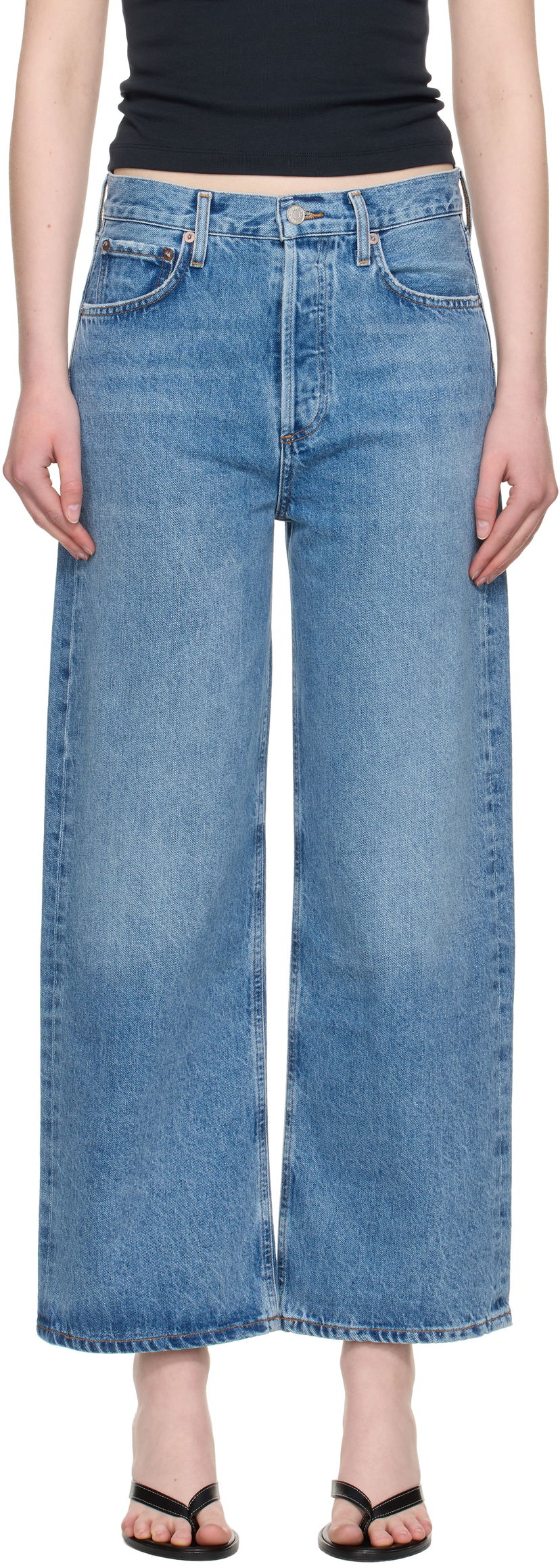 Jeans AGOLDE AGOLDE Ren Wide Leg Jeans Plava | A9191-1765