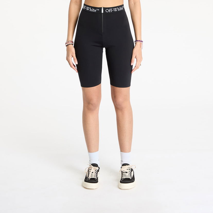 Kratke hlače Off-White Off-White Logoband Zipped Shorts Crna | OWVH029S25JER0011000