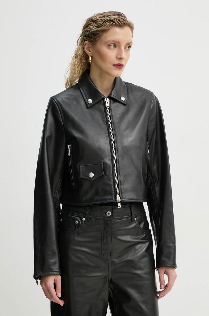 Jakna STAND STUDIO Stand Studio Brooke Cropped Leather Jacket Crna | 66384.7750