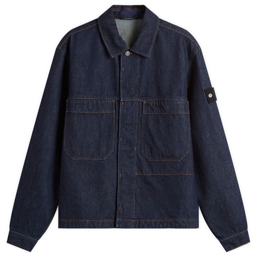 Jakna Stone Island Stone Island Denim Jacket Rinsed Large Tamnoplava | K2S15Q100027-VJ201
