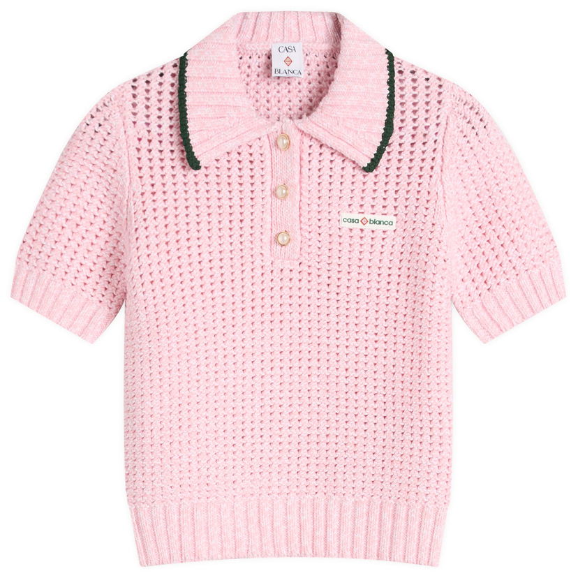 Polo majica Casablanca Women's Casablanca Mouline Polo Shirt Ružičasta | WPF25-KW-1014-02