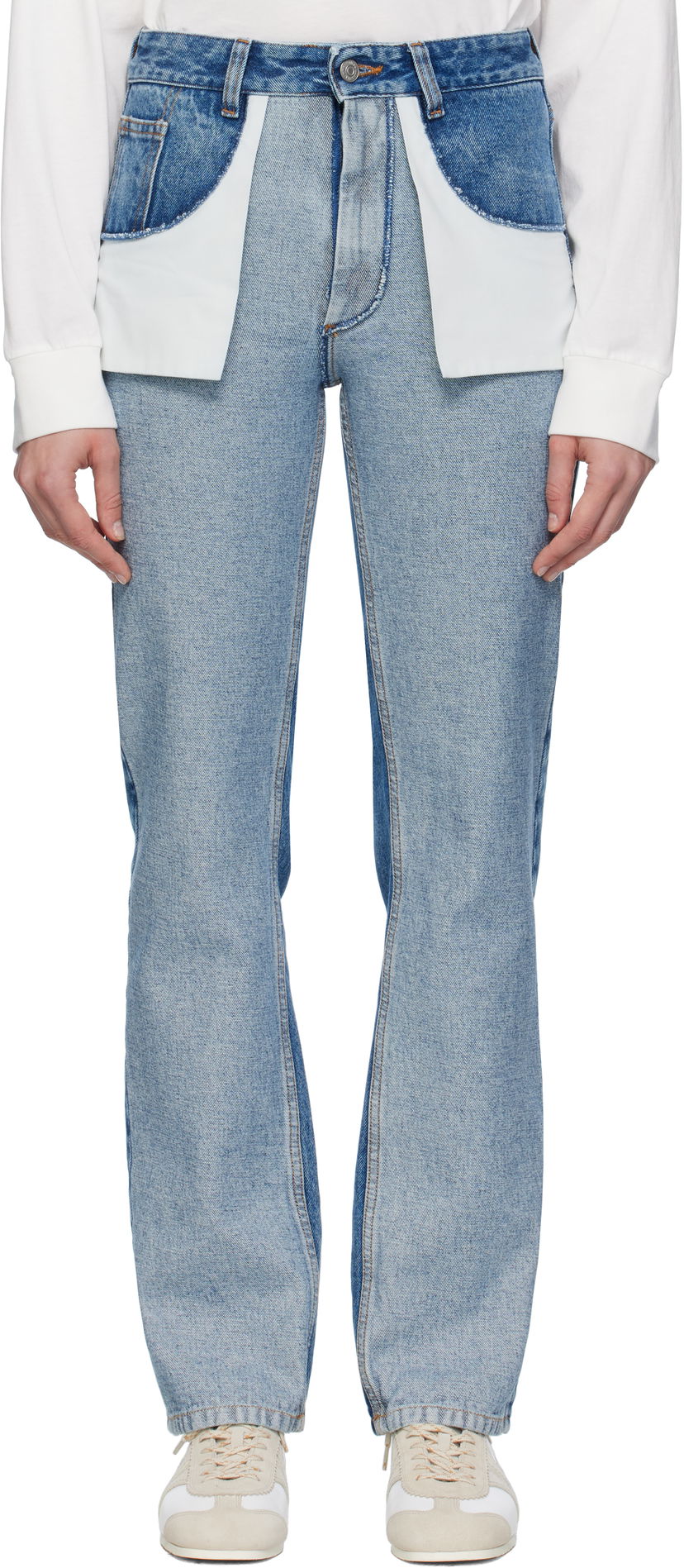 Jeans Maison Margiela MM6 Maison Margiela Straight-Leg Jeans Plava | S52LA0256 M30018