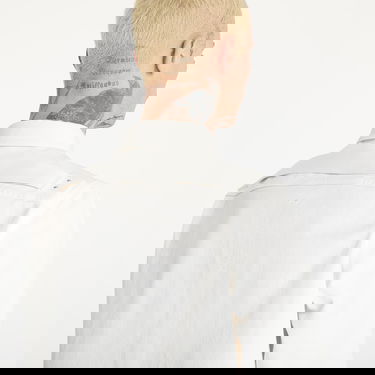 Košulja Rick Owens Rick Owens DRKSHDW Frayed Graphic-Print Overshirt Bijela | DU01E3755 DMWEP1 110911, 3