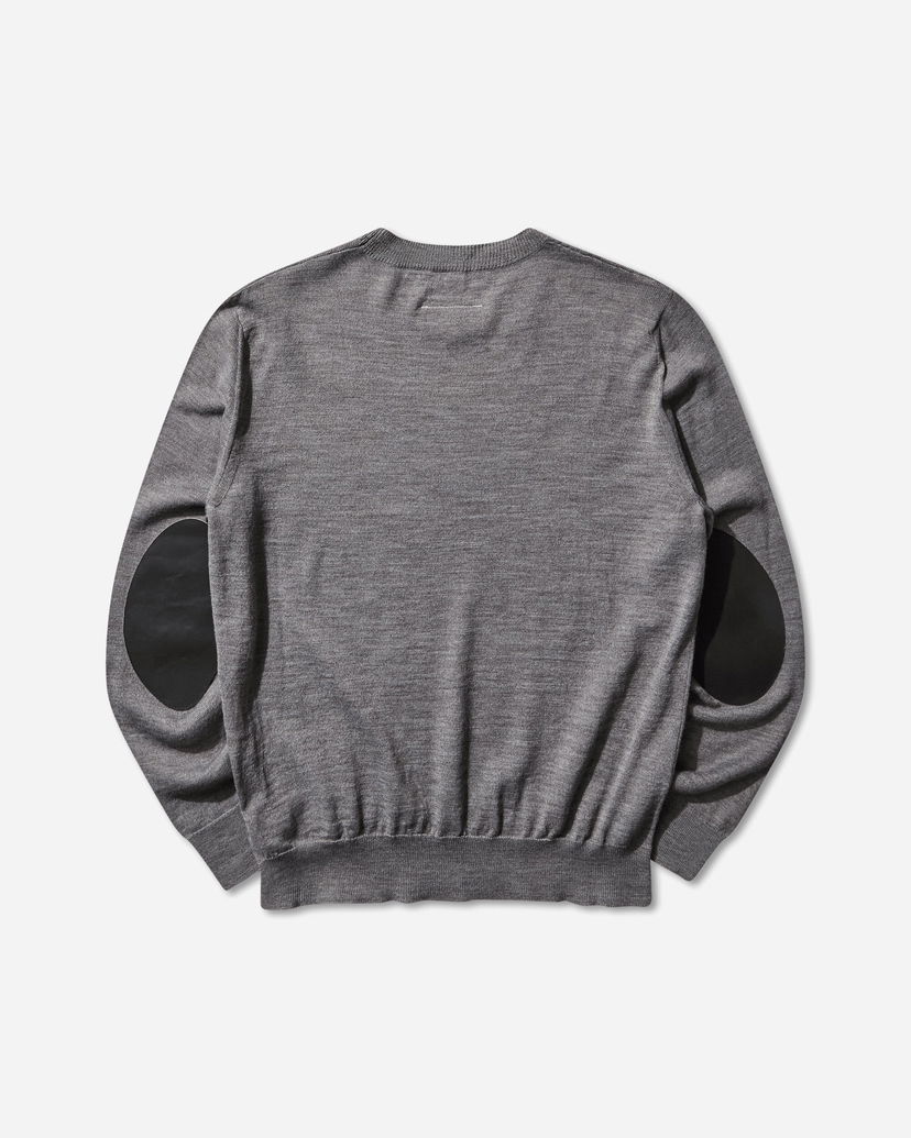 Džemper Maison Margiela Elbow Patch Crewneck Sweater Siva | SH0HL0032 816M