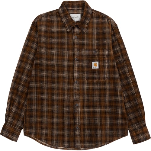 Košulja Carhartt WIP Brown Checkered Corduroy Button-Up Shirt Smeđa | I029442