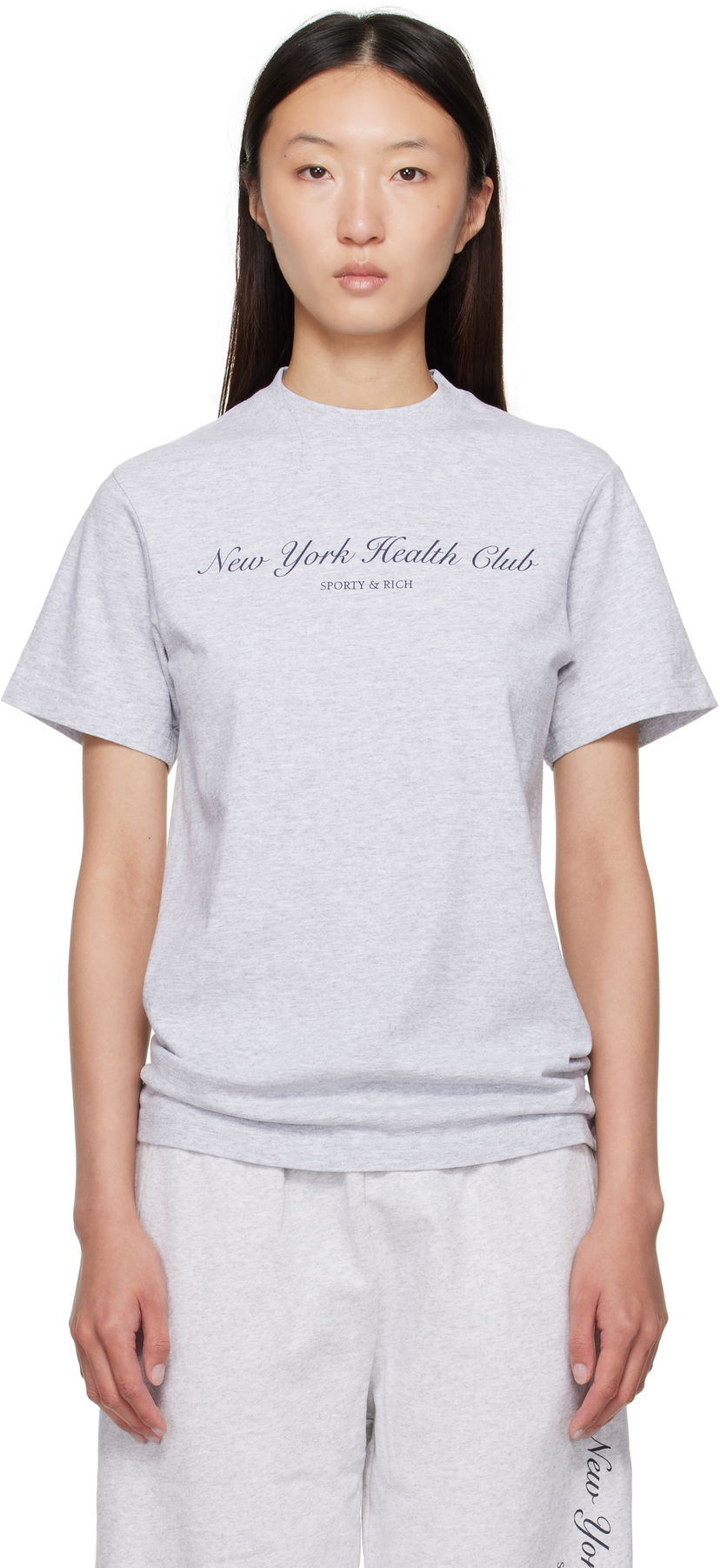 Majica kratkih rukava Sporty & Rich Sporty & Rich 'NY Health Club' T-Shirt Siva | TO043602043GY03