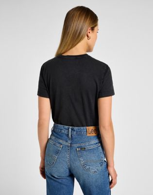 Majica kratkih rukava Lee Perfect Tee Unionall Black Crna | 112355164