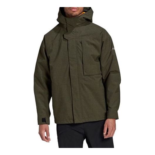 Parka adidas Performance Terrex Outdoor Stay Warm 3-in-1 Hooded Jacket Zelena | GE9895