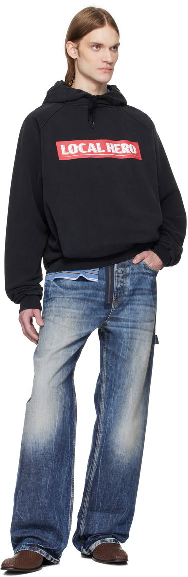 Dukserice Martine Rose Martine Rose Raglan Hoodie Crna | 651JS02002M, 3