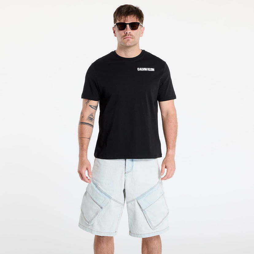 Majica kratkih rukava CALVIN KLEIN Calvin Klein Jeans Men's 20S Calvin Line 3 T-Shirt Crna | LV04RC805G UB1