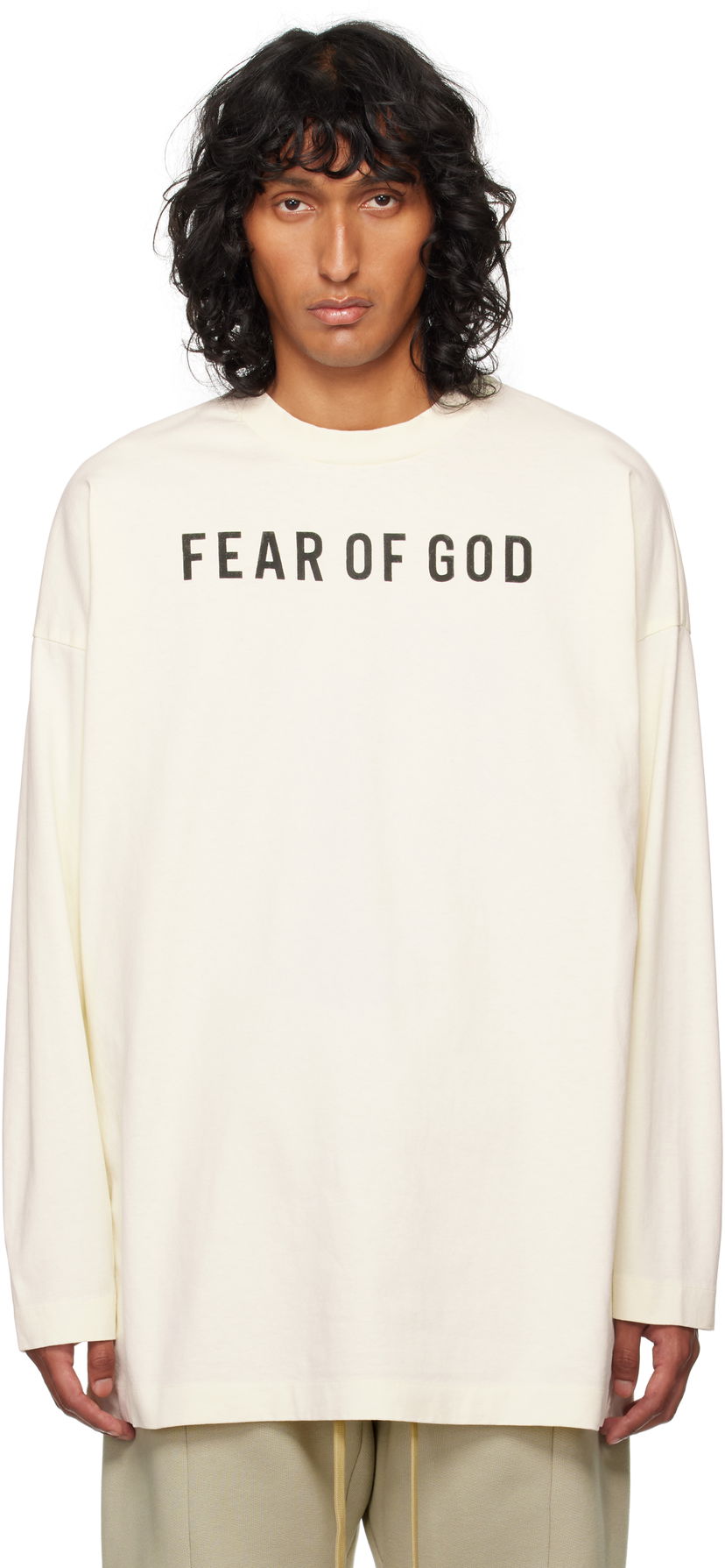 Majica kratkih rukava Fear of God Thunderbird Long Sleeve T-shirt Bijela | FG24FW50-10175EBHWJ