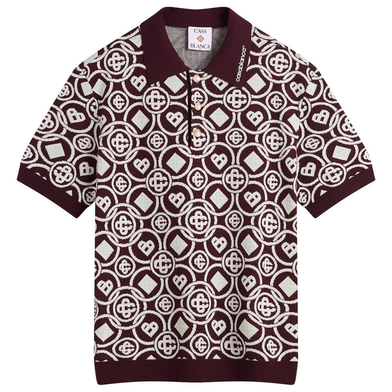 Polo majica Casablanca Casablanca Monogram Polo, Size Large Tamnocrvena | M-AW25-KW-1092-01, 0