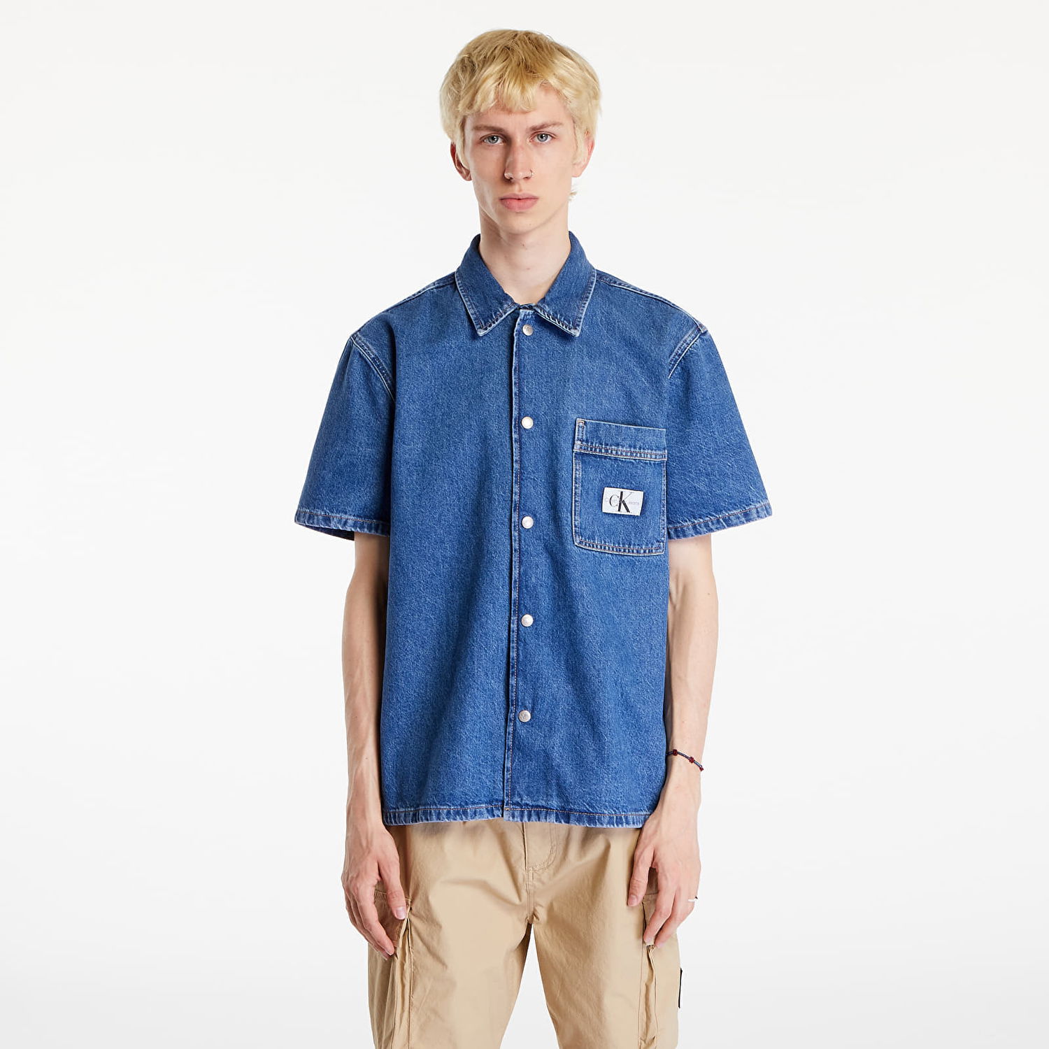 Košulja CALVIN KLEIN Camp Denim Shirt Denim Medium Plava | J30J325748 1A4, 0