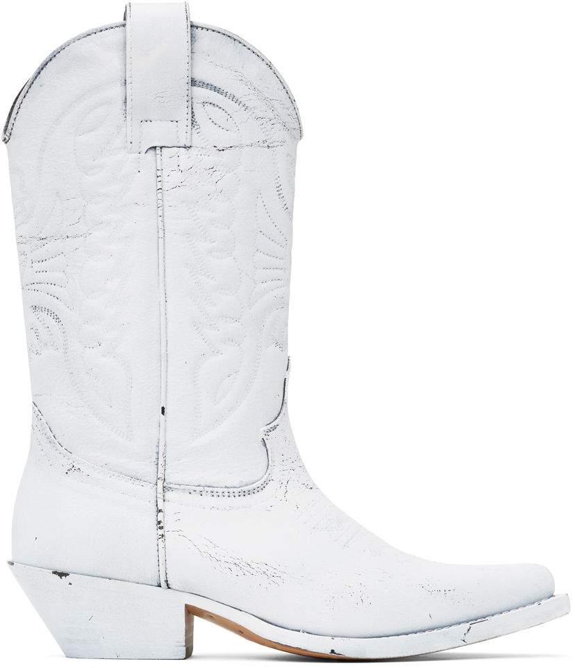 Kaputi Maison Margiela MM6 Maison Margiela Painted Cowboy Boots Bijela | SH3WW0003 P8299