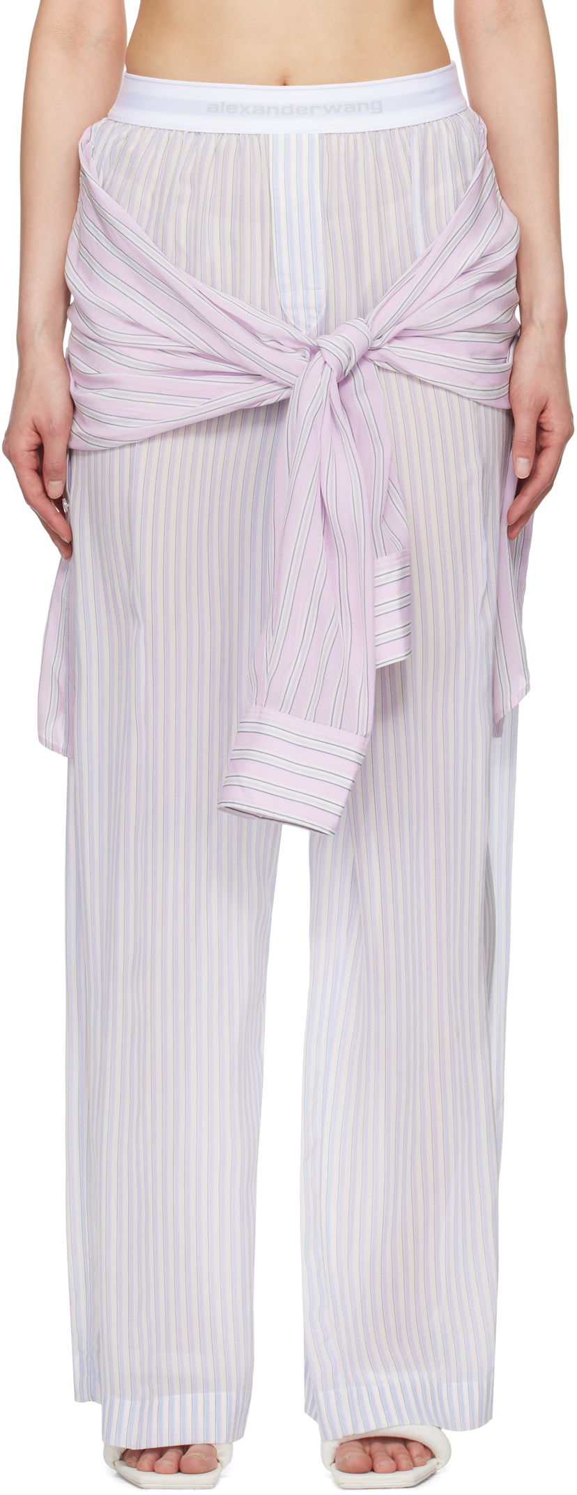 Hlače Alexander Wang Alexander Wang Pre-Styled Boxer Striped Trousers Višebojno | 1WC2254829