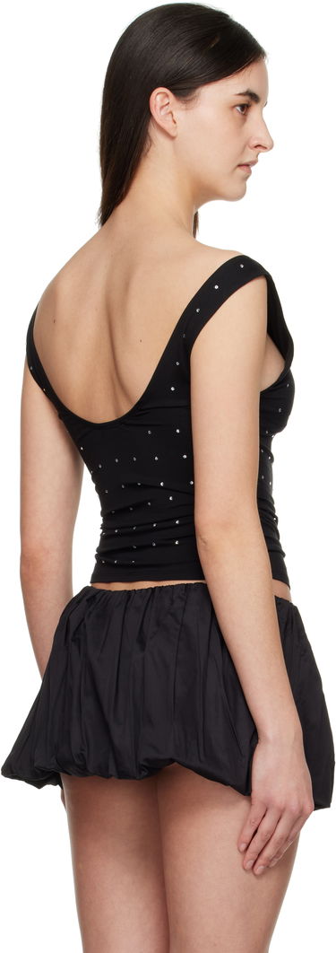 Suknja Miaou Miaou Lani Crystal-Embellished Jersey Top Crna | 7114TJRBLK, 2