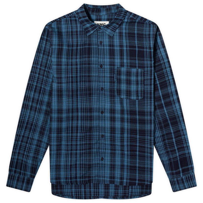 Košulja YMC Curtis Indigo Check Shirt Plava | P2WMG-40