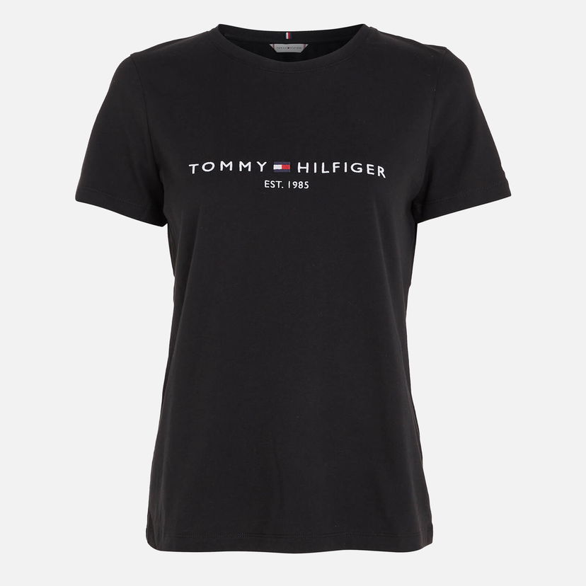 Majica kratkih rukava Tommy Hilfiger Cotton-Jersey Printed T-Shirt Crna | WW0WW31999BDS