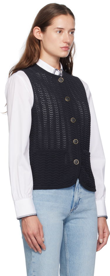 Prsluk rag & bone rag & bone Elisa Knit Vest Crna | WAS24F071UG71, 1